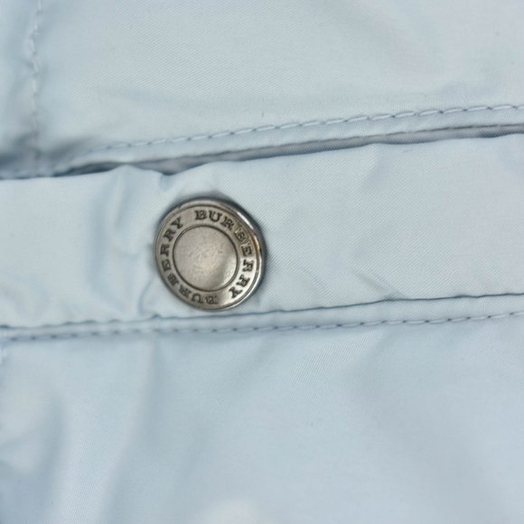 BURBERRY Pale Blue & "Nova Check" Hooded Snowsuit - Picture 6 of 8